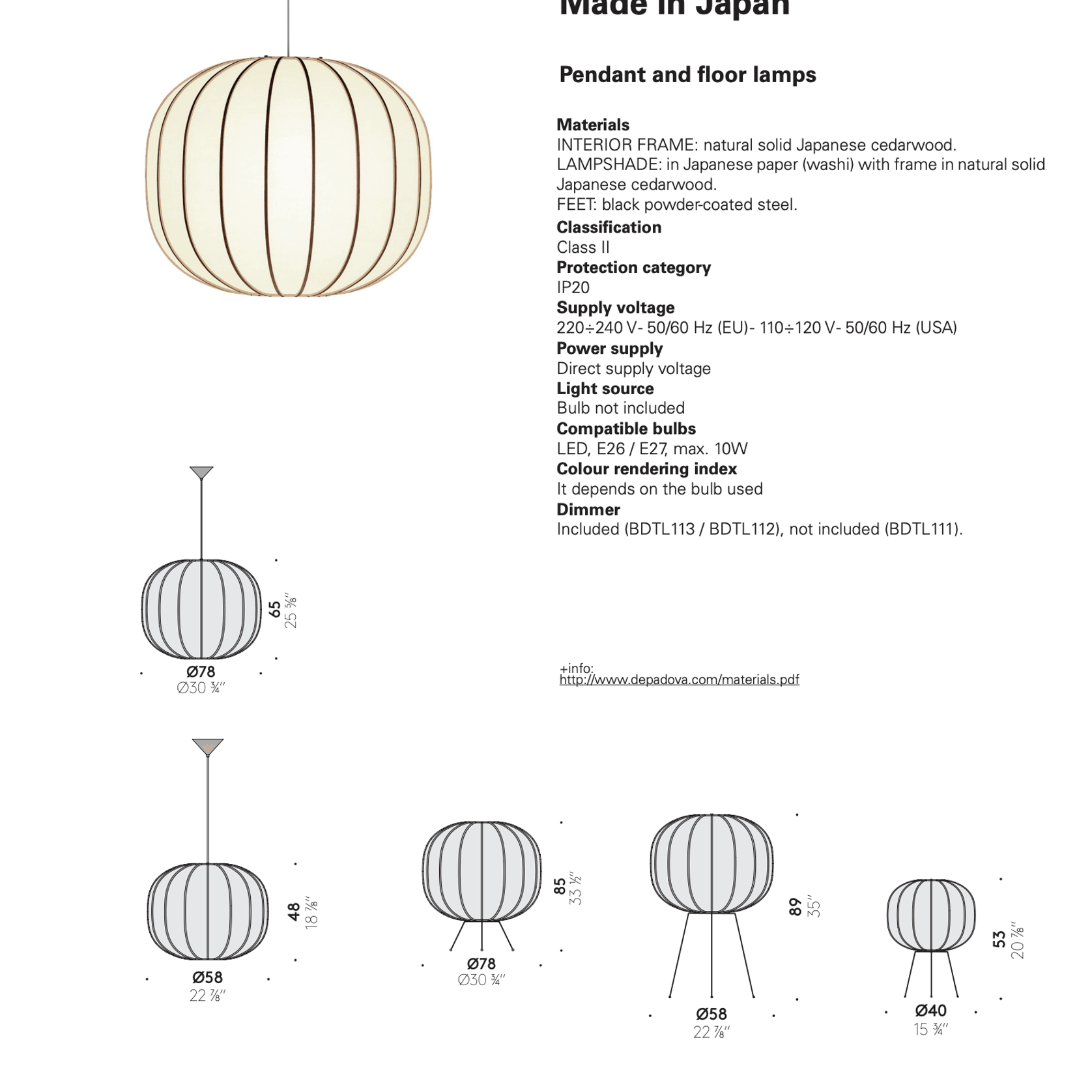 Bombori Lamp by DePadova gallery detail image