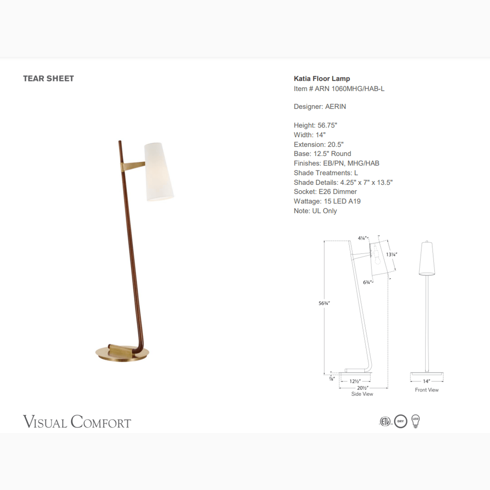 AERIN - Katia Floor Lamp gallery detail image