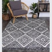 Alayah Diamond Anthracite Rug gallery detail image
