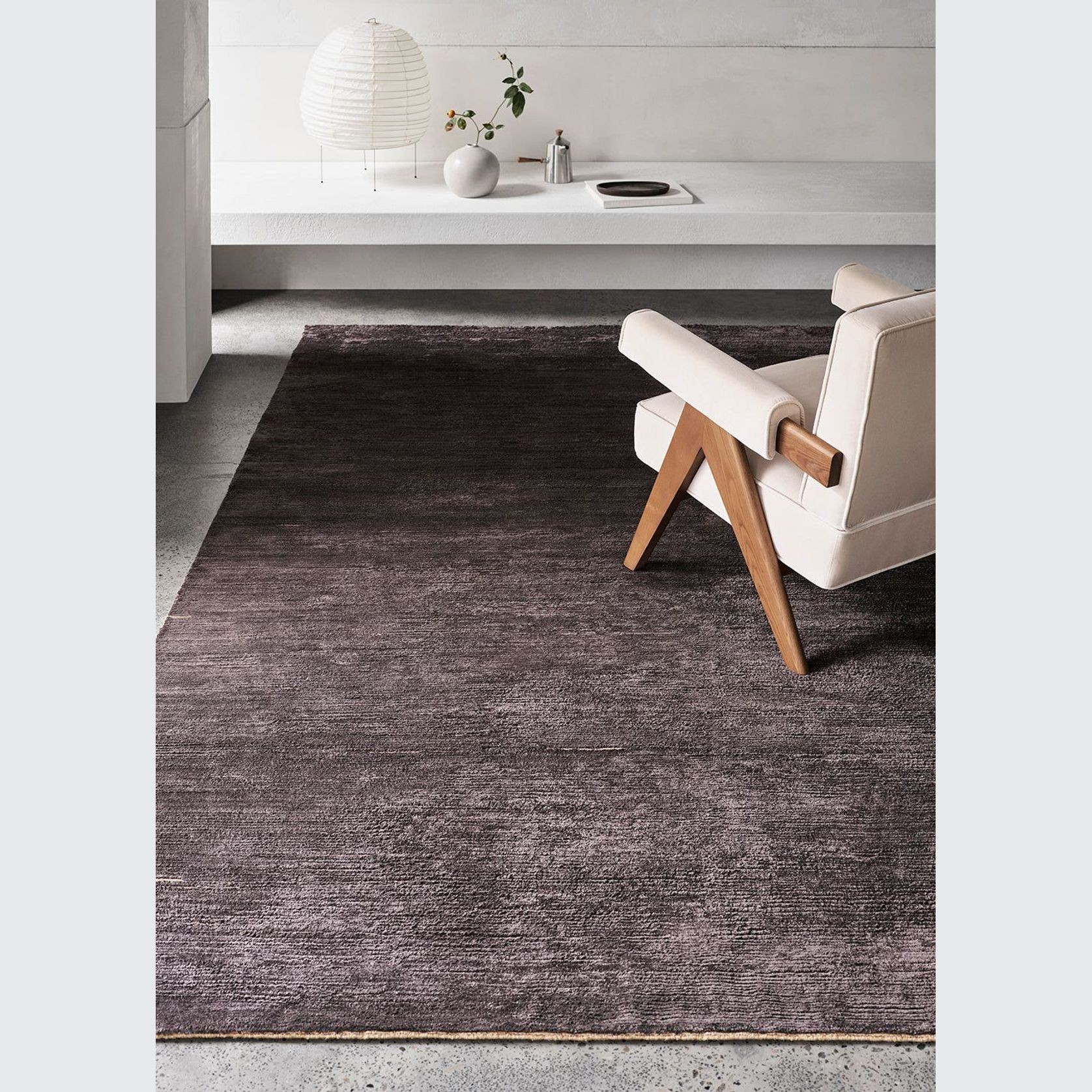 Armadillo Staccato Silk + Linen Rug gallery detail image