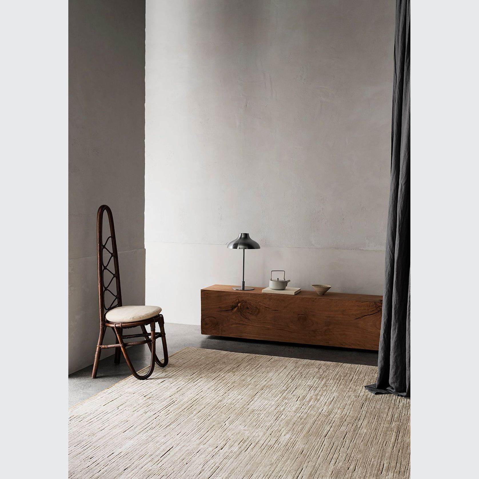Armadillo Staccato Silk + Linen Rug gallery detail image