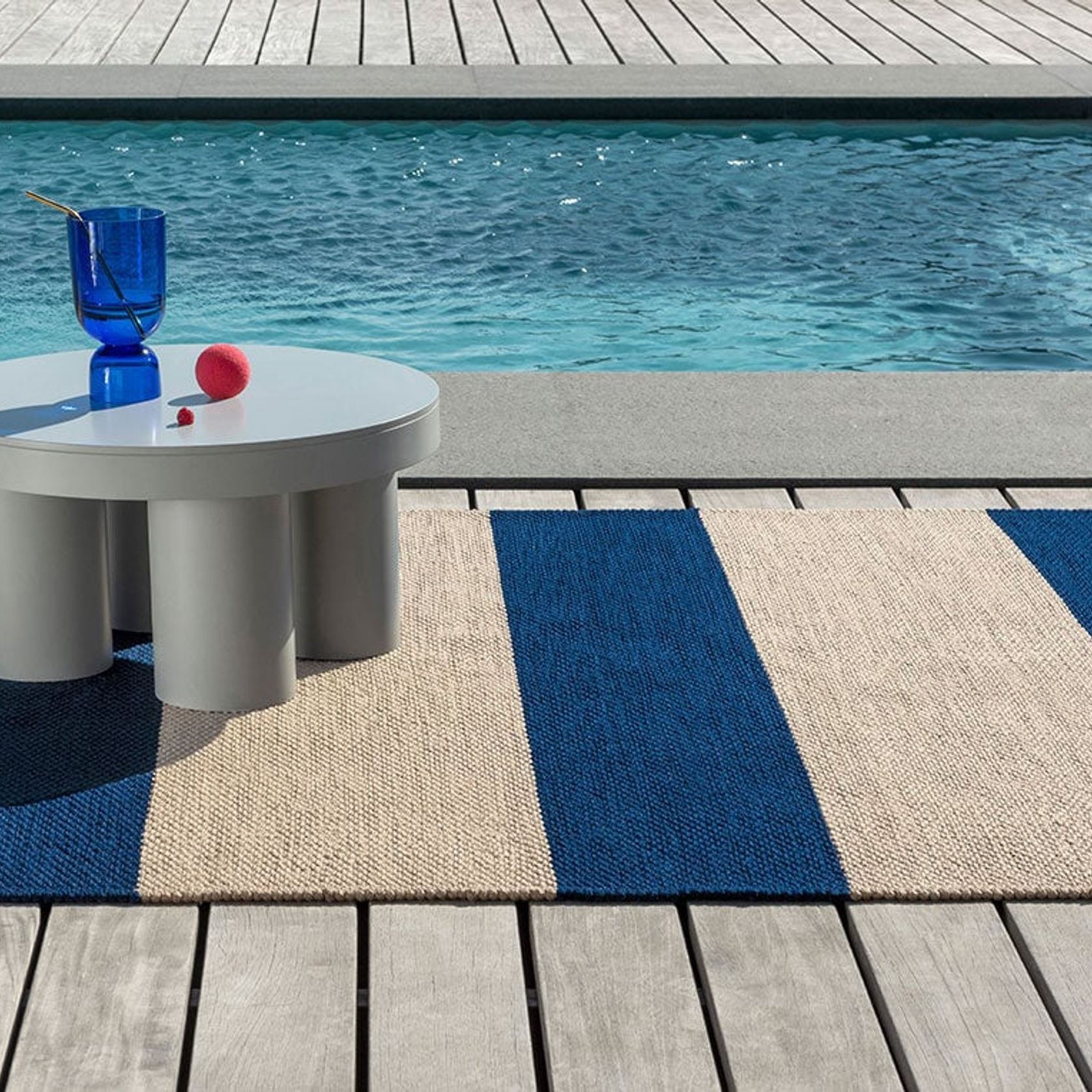 Deck Electric Blue Outdoor Rug | Brink & Campman | 4 Sizes gallery detail image