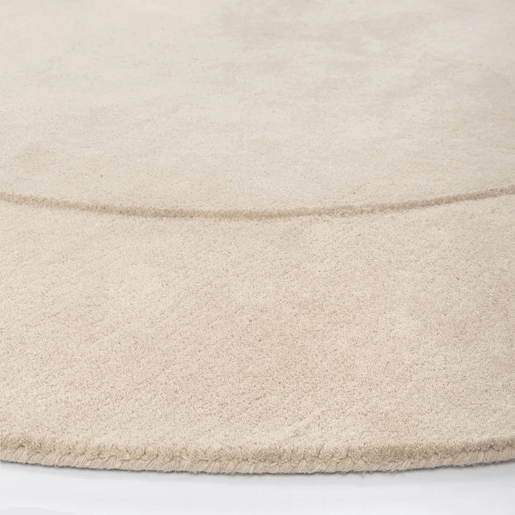 Baya Form 100% Wool Rug - Natural | Curved Form Rug gallery detail image