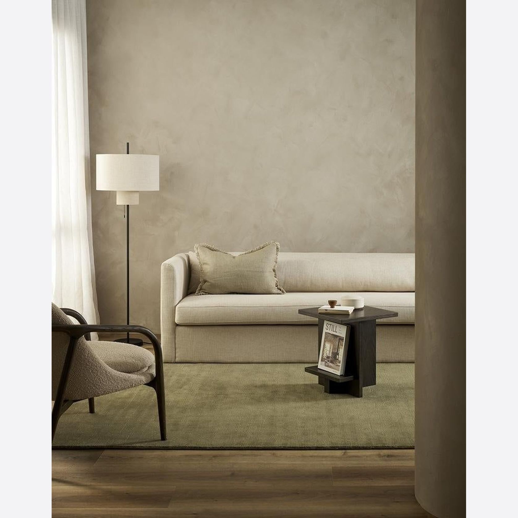 Baya Haywood NZ Wool Floor Rug - Lichen gallery detail image