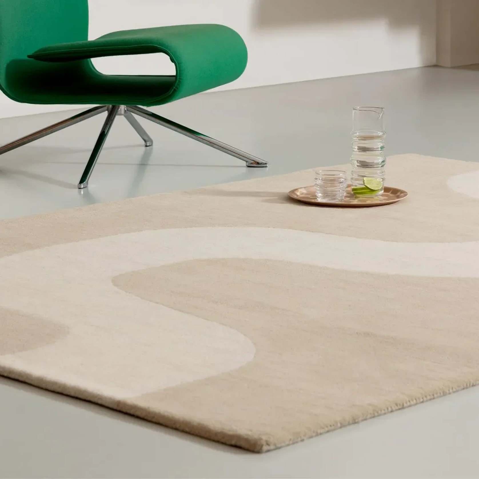 Marimekko Seireeni - Warm Beige | 100% Wool Designer Floor Rug gallery detail image