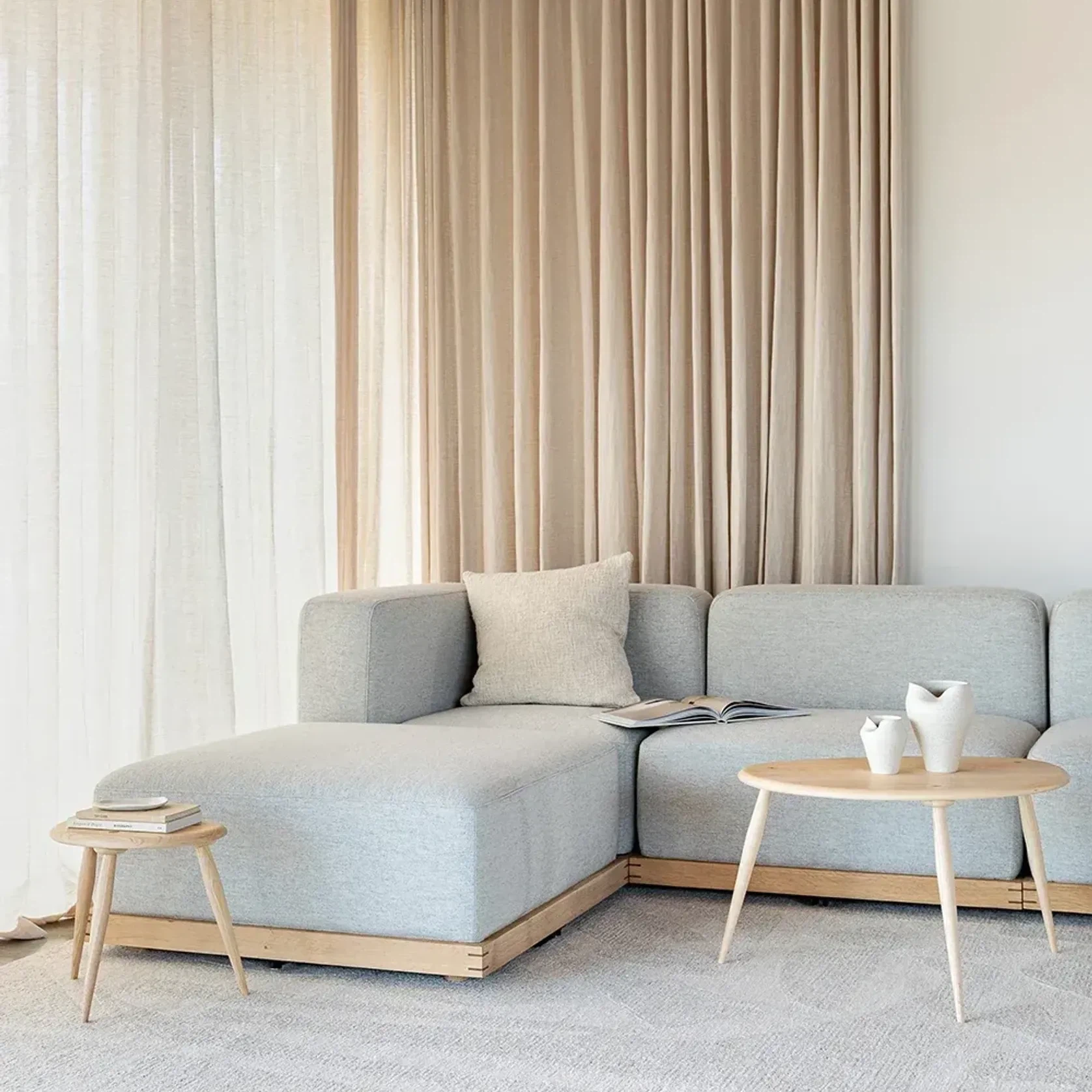Baya Maya 100% Wool Rug - Oatmeal gallery detail image