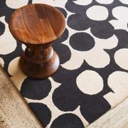 Puzzle Flower Rug - Slate | Orla Kiely Designer Floor Rug gallery detail image