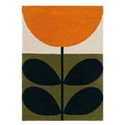Orla Kiely Stem Rug - Black |  100% Wool Designer Floor Rug gallery detail image