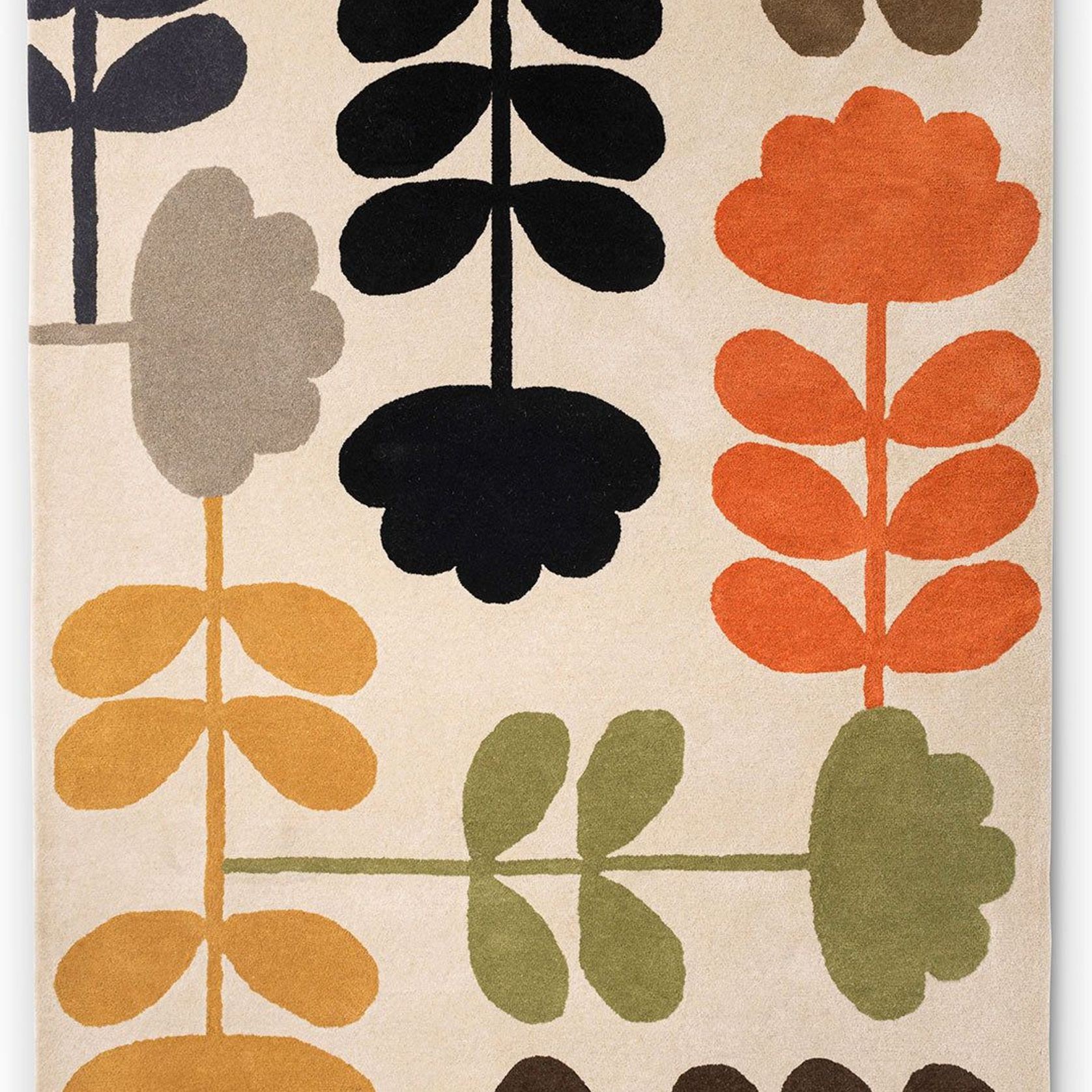 Orla Kiely Cut Stem Rug - Multi | 100% Wool Designer Floor Rug gallery detail image