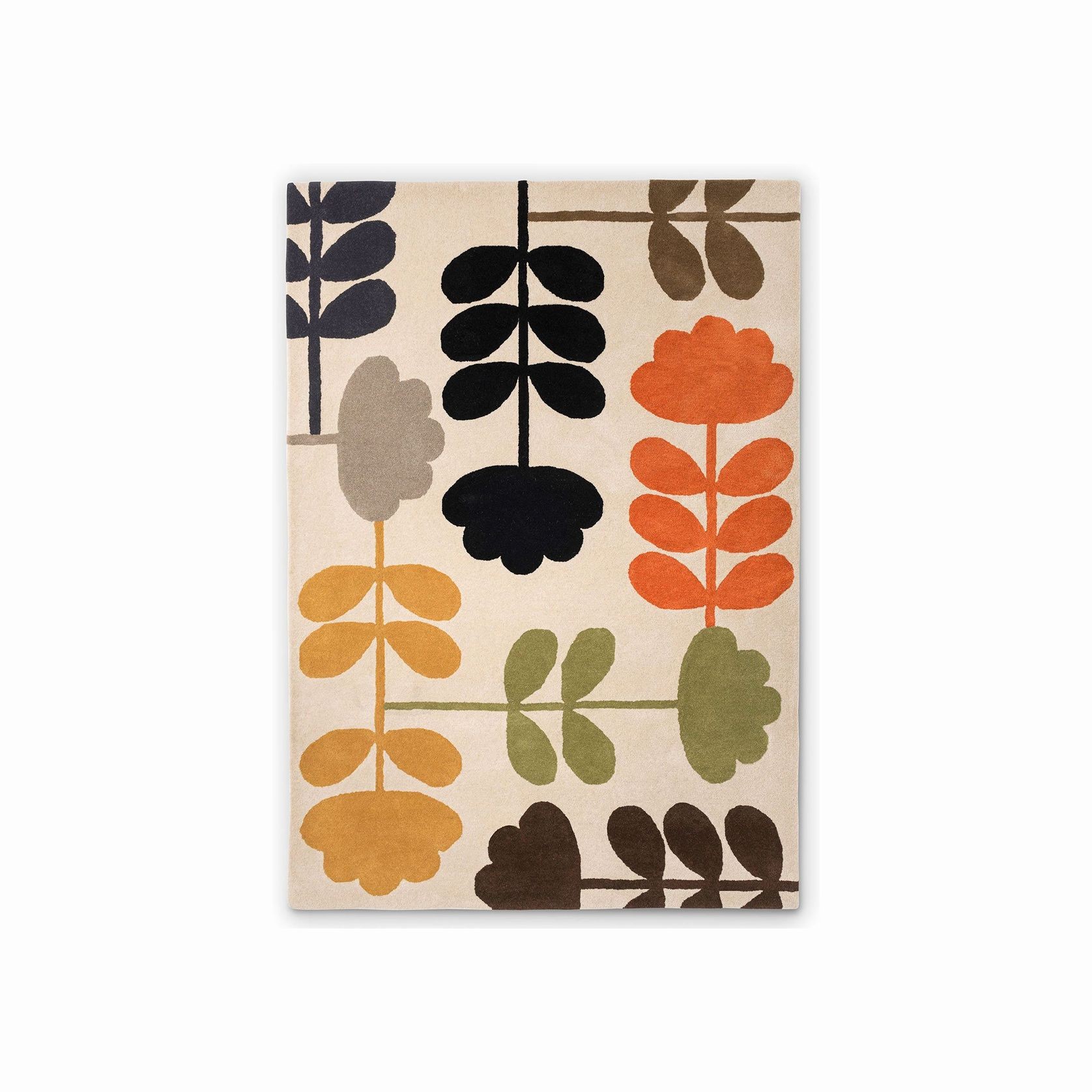 Orla Kiely Cut Stem Rug - Multi | 100% Wool Designer Floor Rug gallery detail image