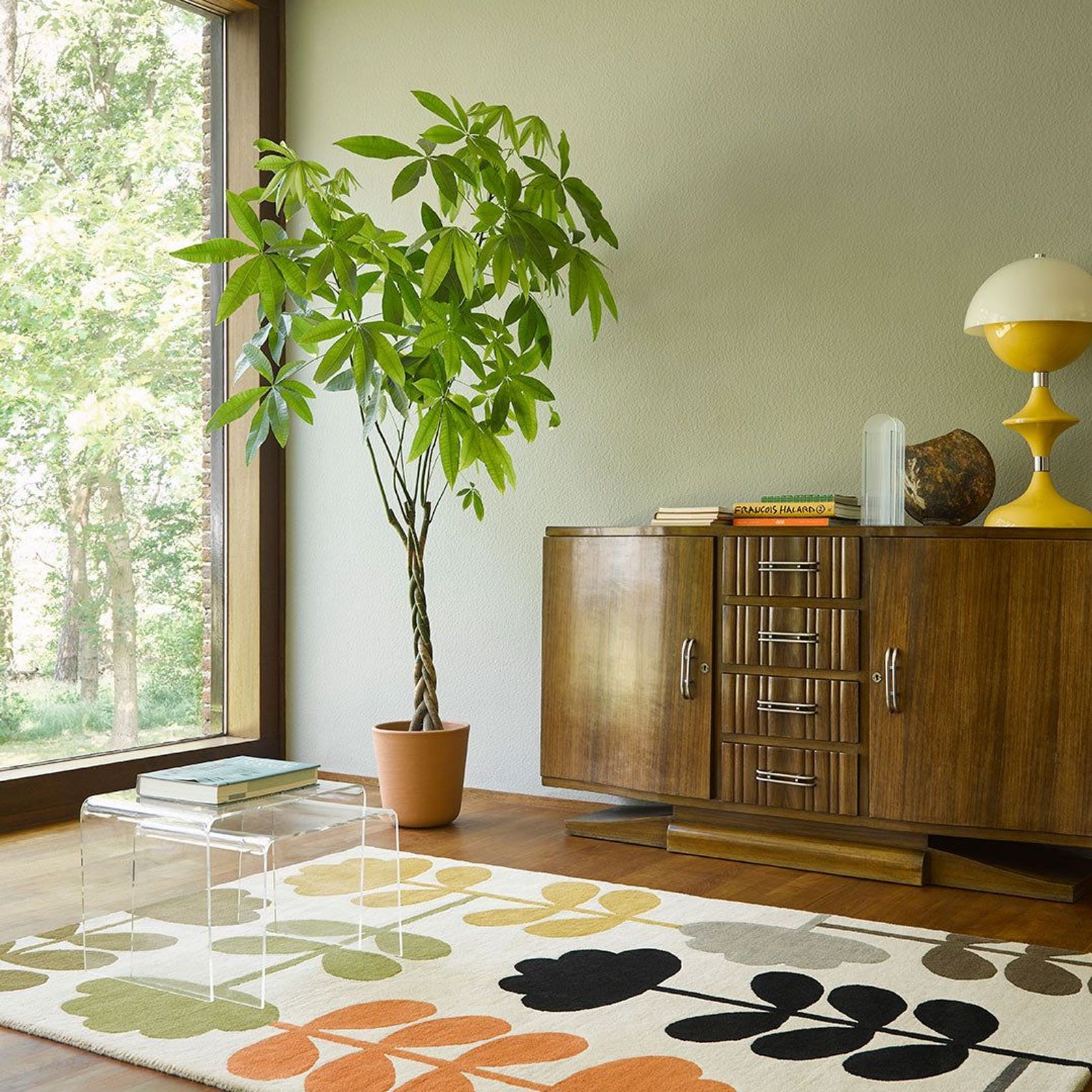Orla Kiely Cut Stem Rug - Multi | 100% Wool Designer Floor Rug gallery detail image