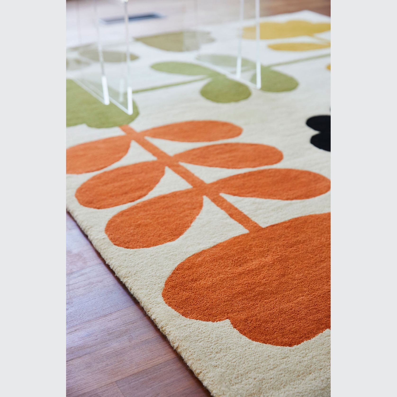 Orla Kiely Cut Stem Rug - Multi | 100% Wool Designer Floor Rug gallery detail image