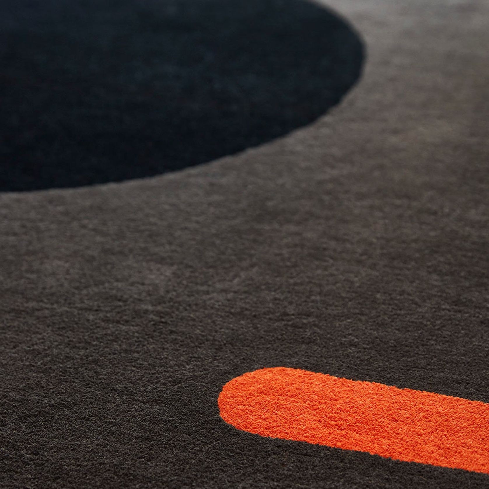 Orla Kiely Geo Flower Graphic Rug - Slate | 100% Wool Designer Floor Rug gallery detail image