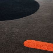 Orla Kiely Geo Flower Graphic Rug - Slate | 100% Wool Designer Floor Rug gallery detail image