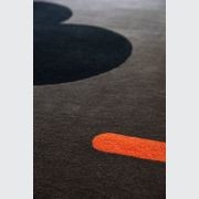 Orla Kiely Geo Flower Graphic Rug - Slate | 100% Wool Designer Floor Rug gallery detail image
