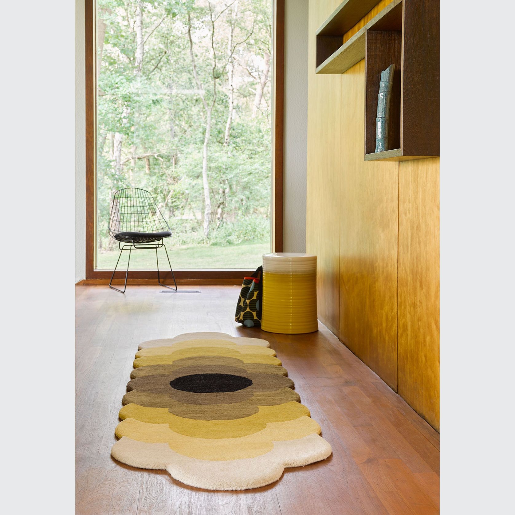 Orla Kiely Optical Flower Rug - Dandelion | 100% Wool Runner Floor Rug gallery detail image