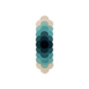 Orla Kiely Optical Flower Rug - Teal |  100% Wool Runner Floor Rug gallery detail image