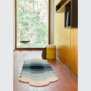 Orla Kiely Optical Flower Rug - Teal |  100% Wool Runner Floor Rug gallery detail image