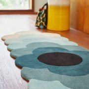 Orla Kiely Optical Flower Rug - Teal |  100% Wool Runner Floor Rug gallery detail image