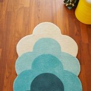 Orla Kiely Optical Flower Rug - Teal |  100% Wool Runner Floor Rug gallery detail image
