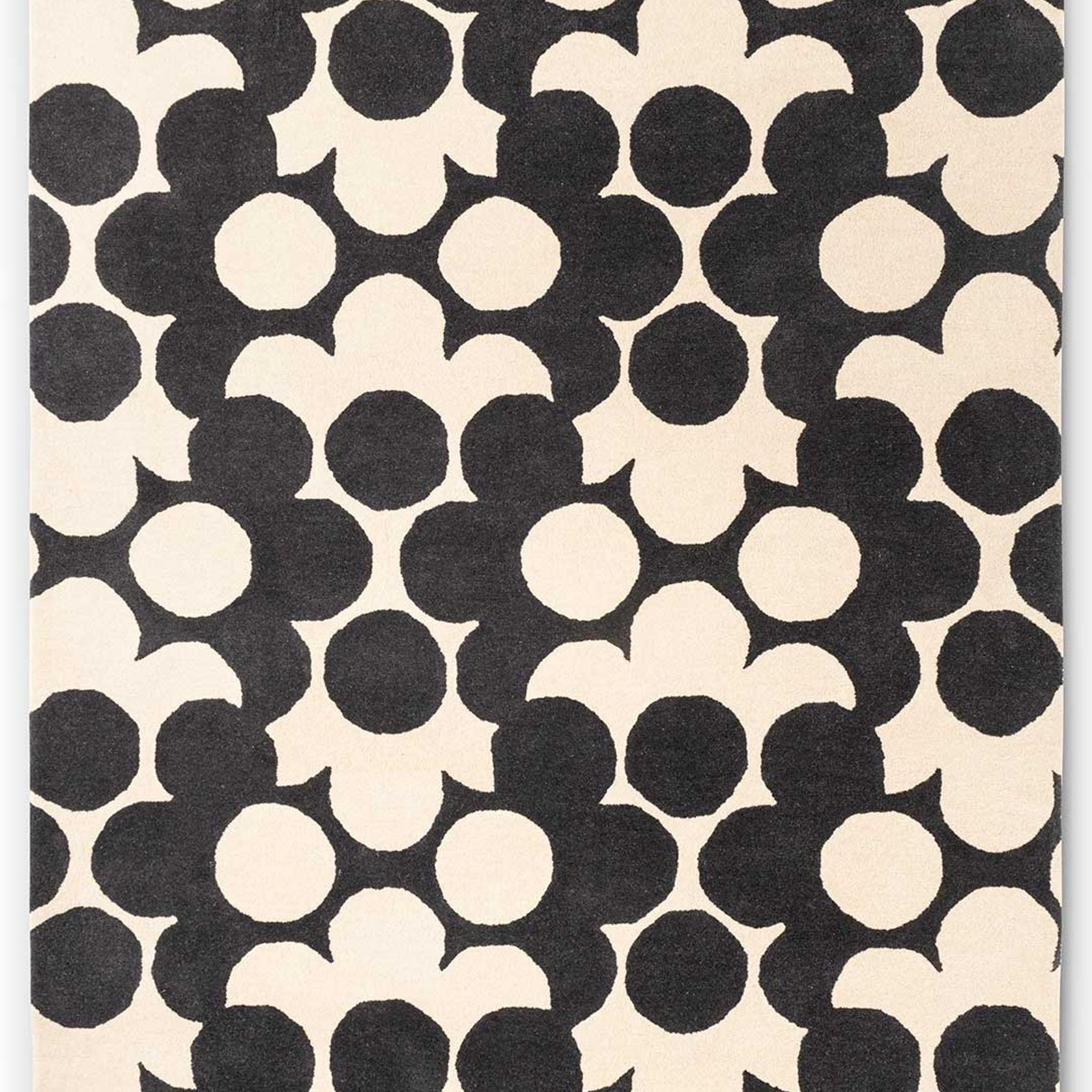 Puzzle Flower Rug - Slate | Orla Kiely Designer Floor Rug gallery detail image