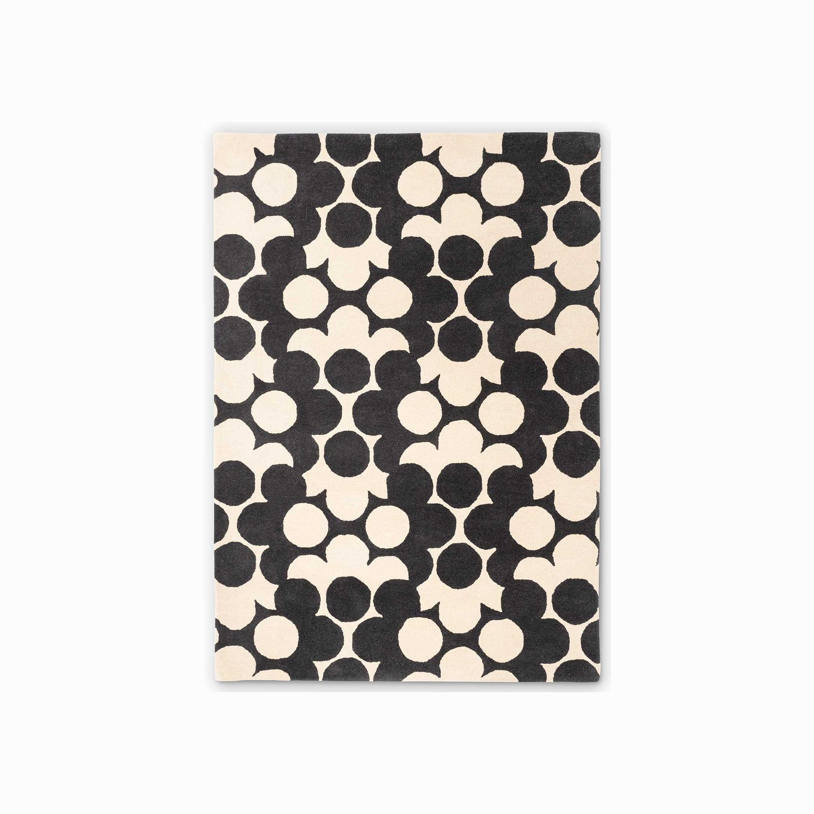 Puzzle Flower Rug - Slate | Orla Kiely Designer Floor Rug gallery detail image