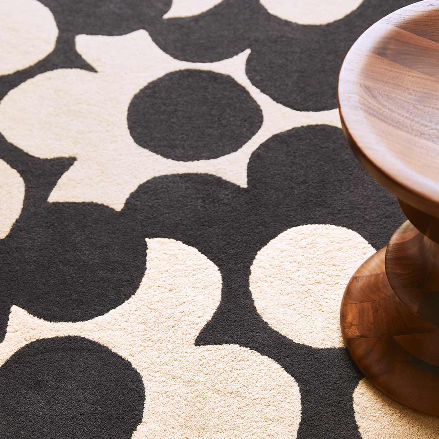 Puzzle Flower Rug - Slate | Orla Kiely Designer Floor Rug gallery detail image