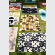 Puzzle Flower Rug - Slate | Orla Kiely Designer Floor Rug gallery detail image