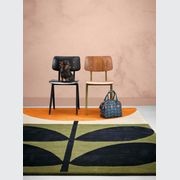 Orla Kiely Stem Rug - Black | 100% Wool Designer Floor Rug gallery detail image
