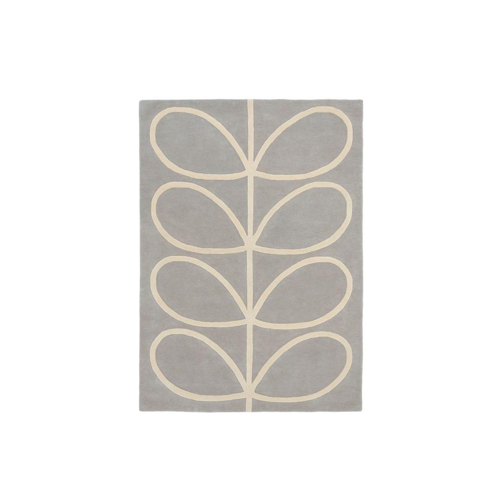 Orla Kiely Giant Linear Stem Rug - Grey | 100% Wool Designer Floor Rug gallery detail image