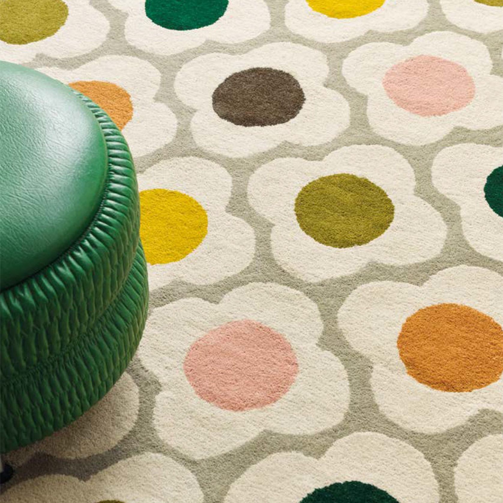 Orla Kiely Spot Flower Rug - Multi | 100% Wool Designer Floor Rug gallery detail image
