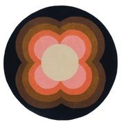 Orla Kiely Sunflower Round Rug - Pink |  100% Wool Designer Floor Rug gallery detail image