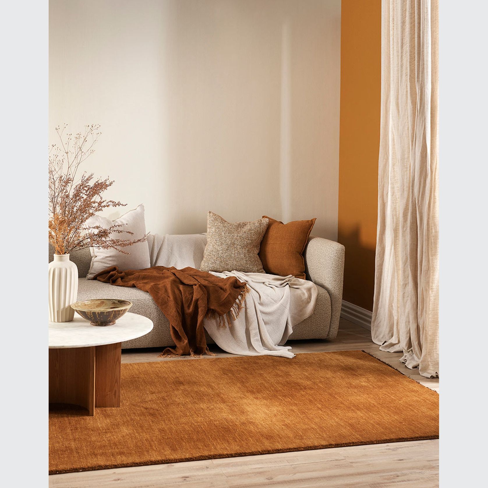 Baya Sandringham 100% Wool Rug - Pecan gallery detail image