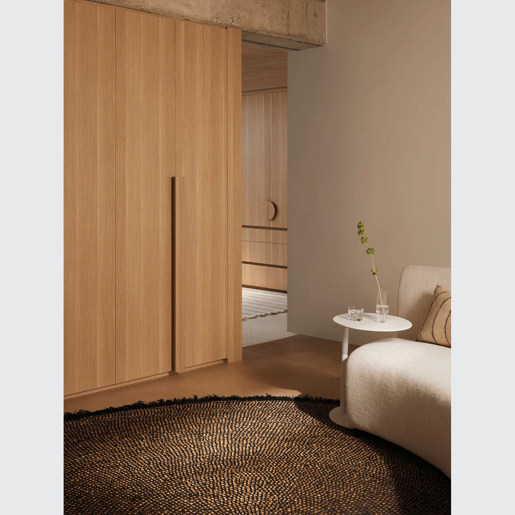 Tribe Home Reef Rug - Black | Round gallery detail image