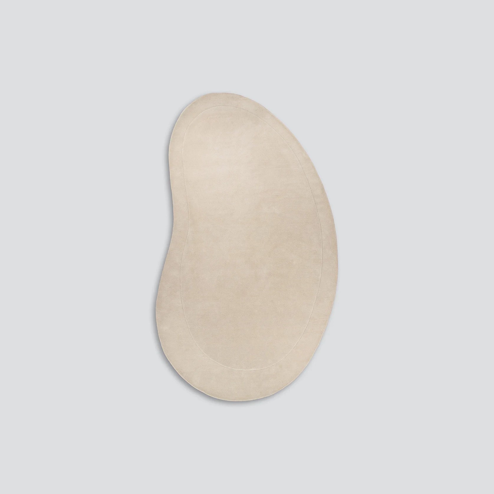 Baya Form 100% Wool Rug - Natural | Curved Form Rug gallery detail image