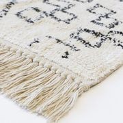 Baya Awan Handtufted Floor Rug - Black-Natural White gallery detail image