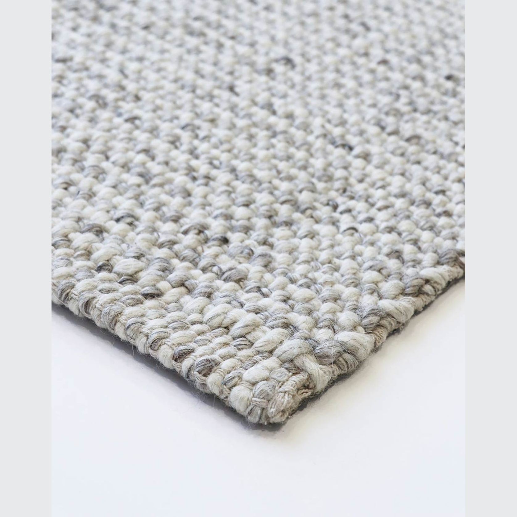 Baya Kansas Handwoven Textured Rug - Oyster/Natural gallery detail image