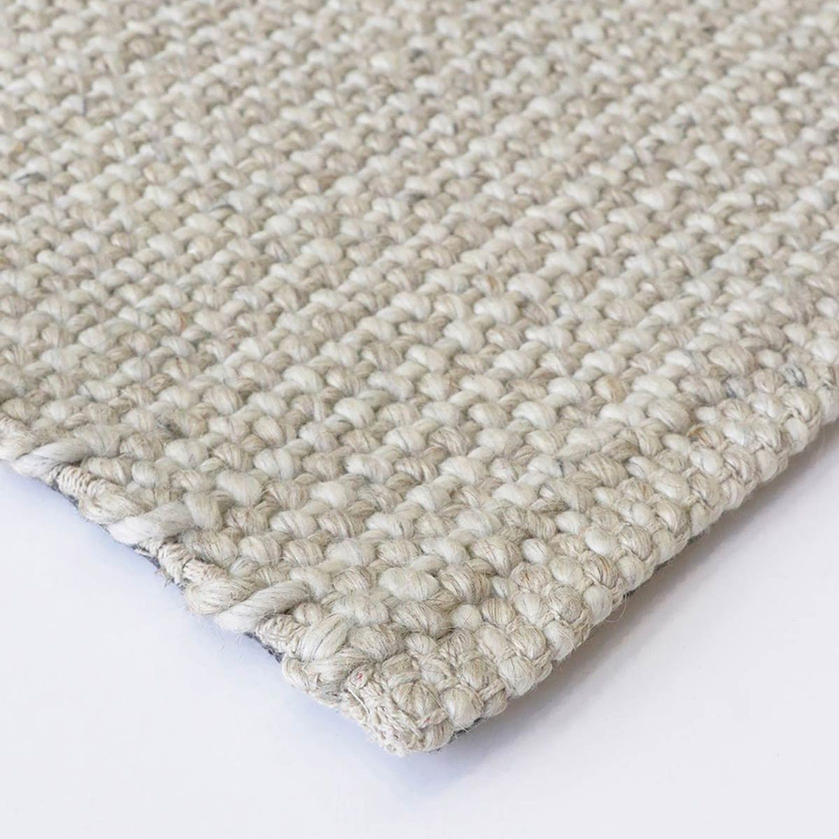 Baya Kansas Handwoven Textured Rug - Oat/Natural gallery detail image