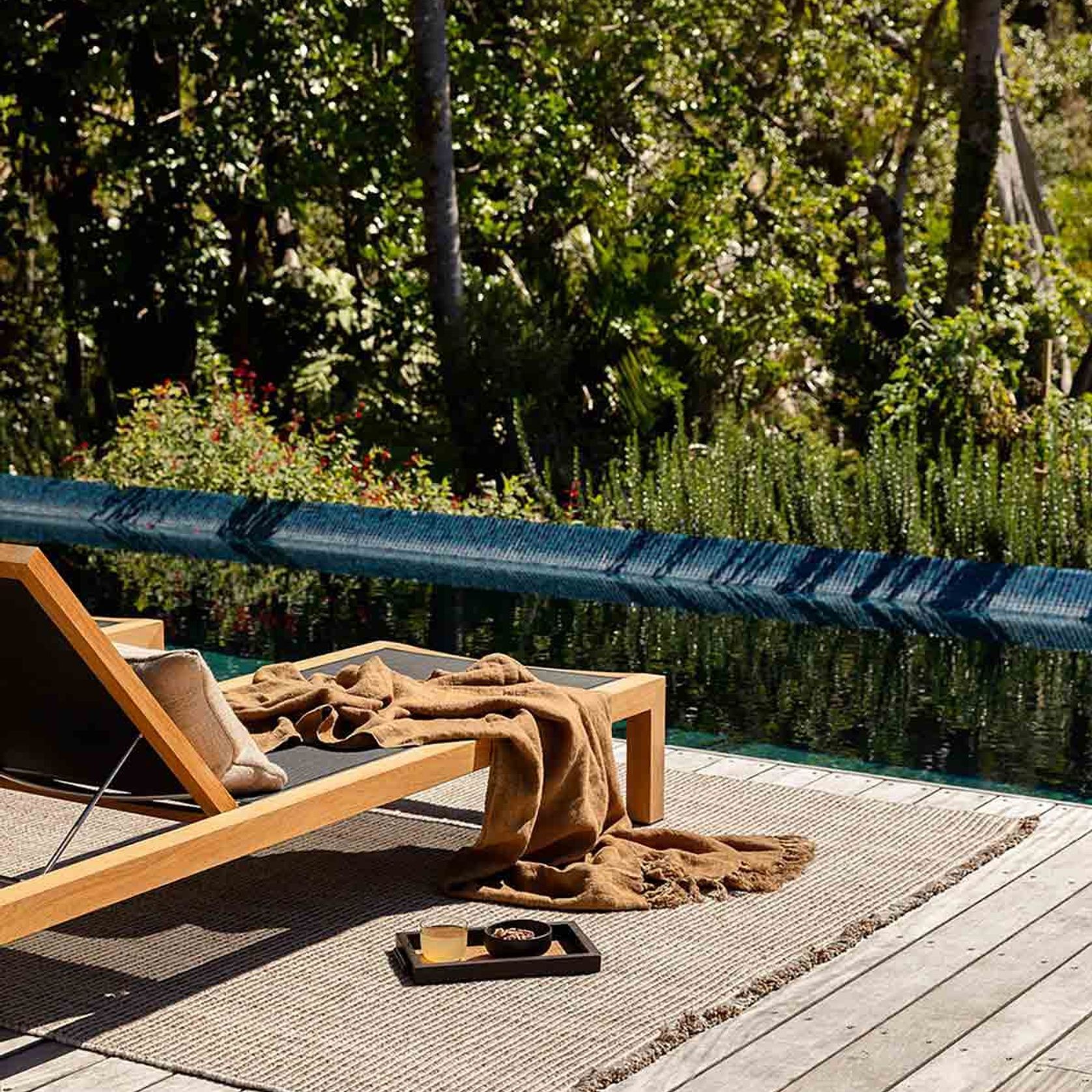 Baya Rhodes Floor Rug - Teak |  Indoor or Outdoor gallery detail image