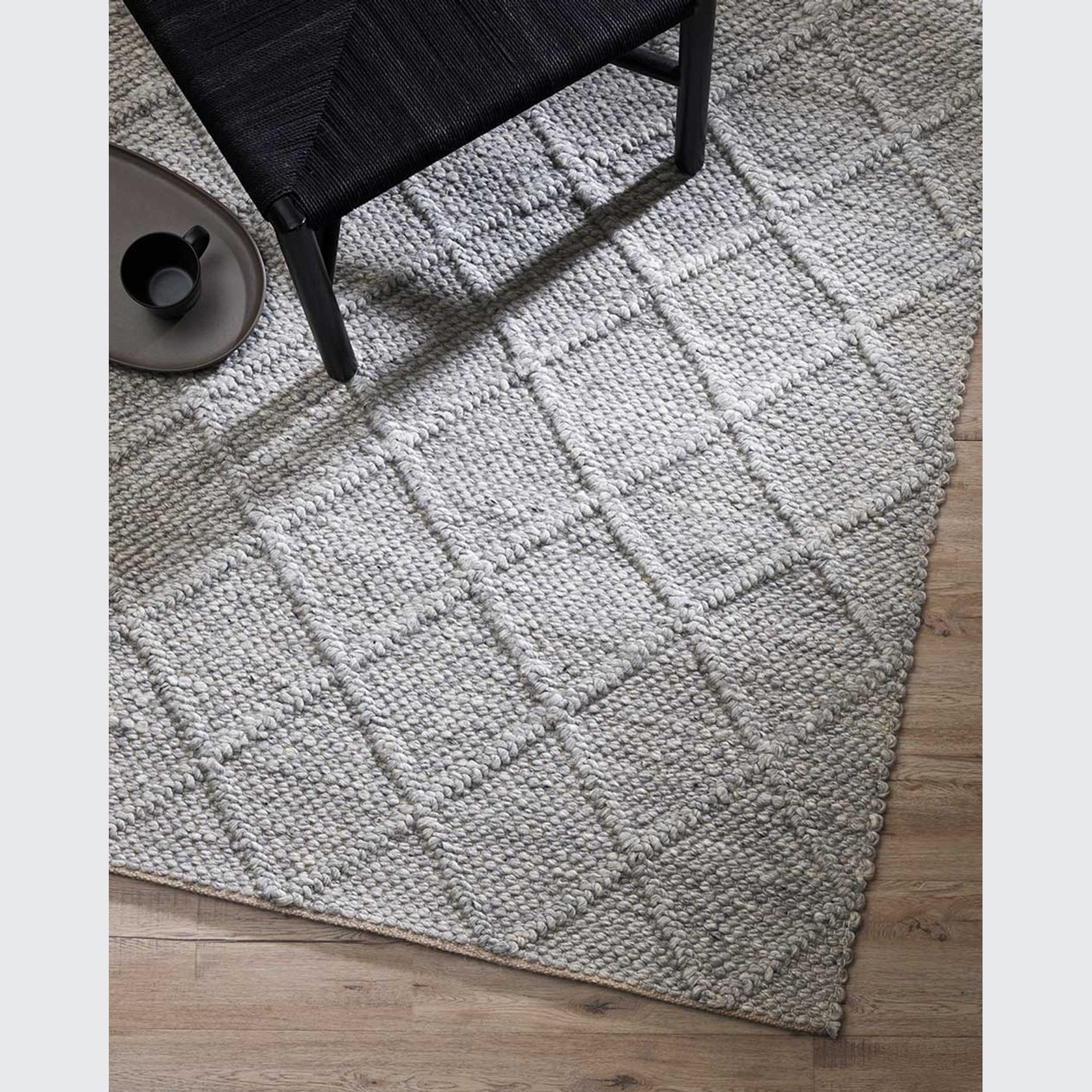 Baya Dakota Handwoven Textured Rug - Silver Birch gallery detail image