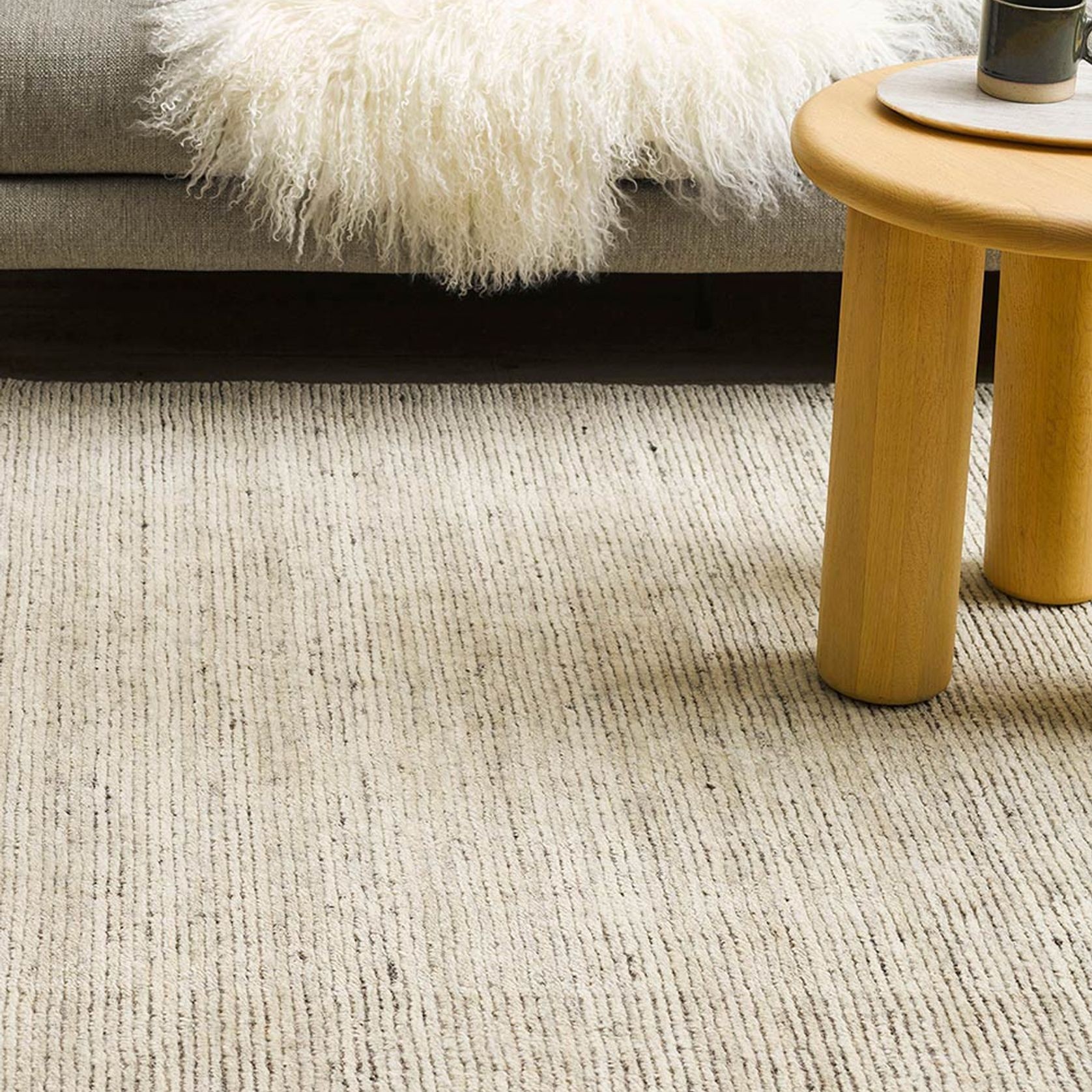 Baya Emmett 100% Wool Floor Rug - Pumice gallery detail image