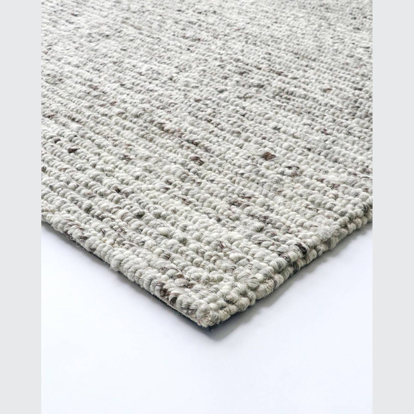 Baya Karaka Handwoven 100% Wool Rug - Oyster Grey gallery detail image
