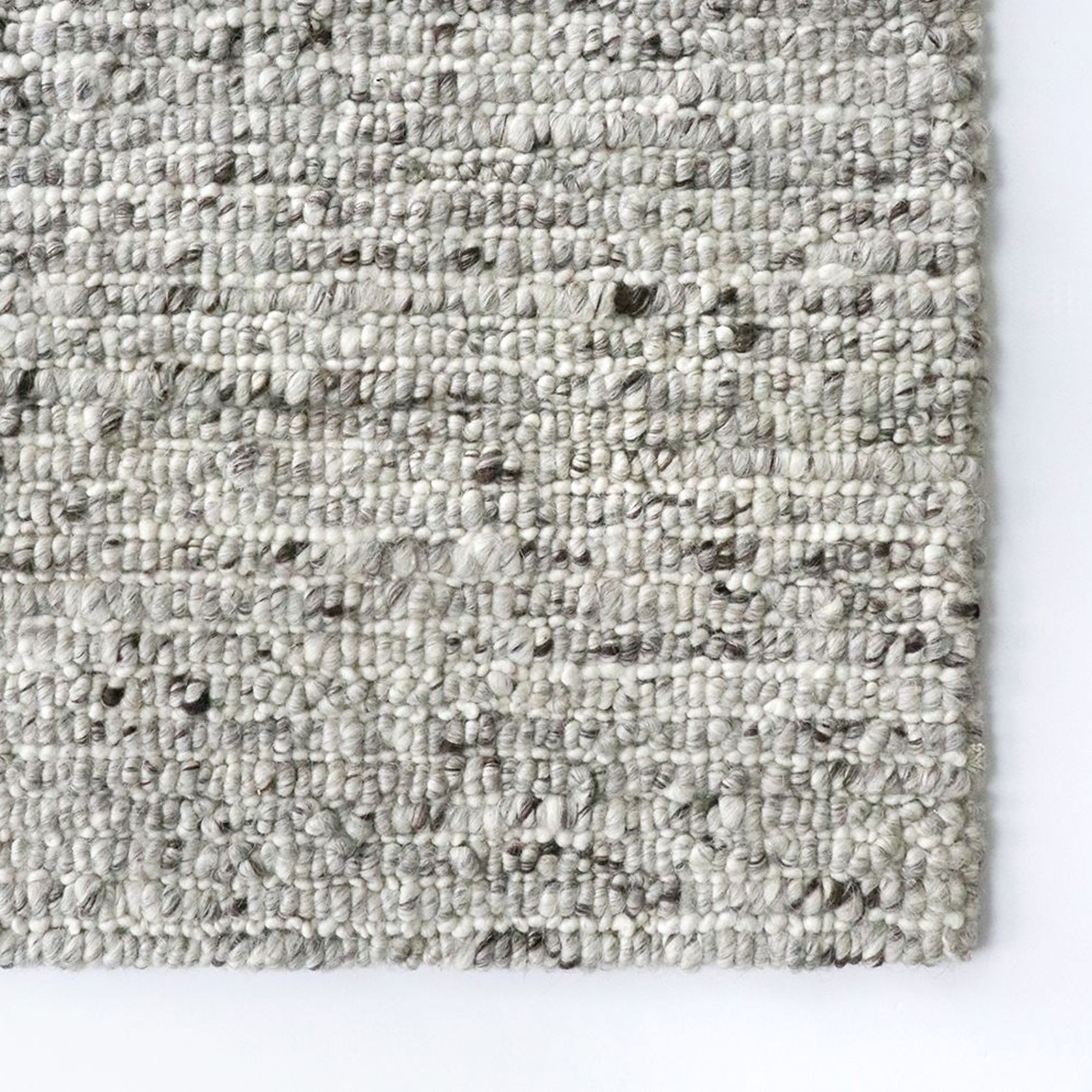 Baya Karaka Handwoven 100% Wool Rug - Oyster Grey gallery detail image