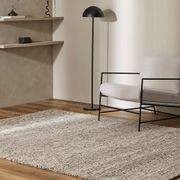 Baya Karaka Handwoven 100% Wool Rug - Oyster Grey gallery detail image