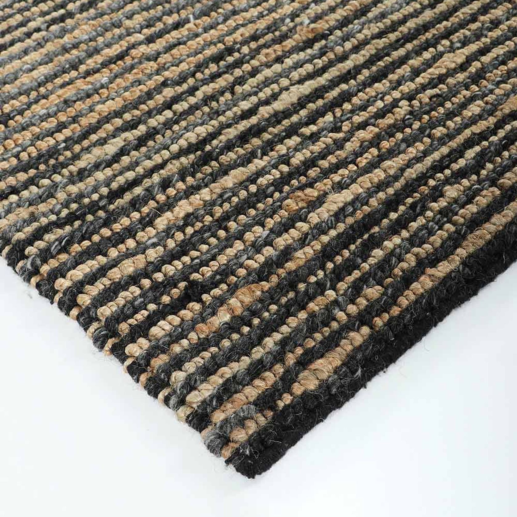 Baya Lima Floor Rug - Charcoal/Natural | Jute and Wool Blend gallery detail image