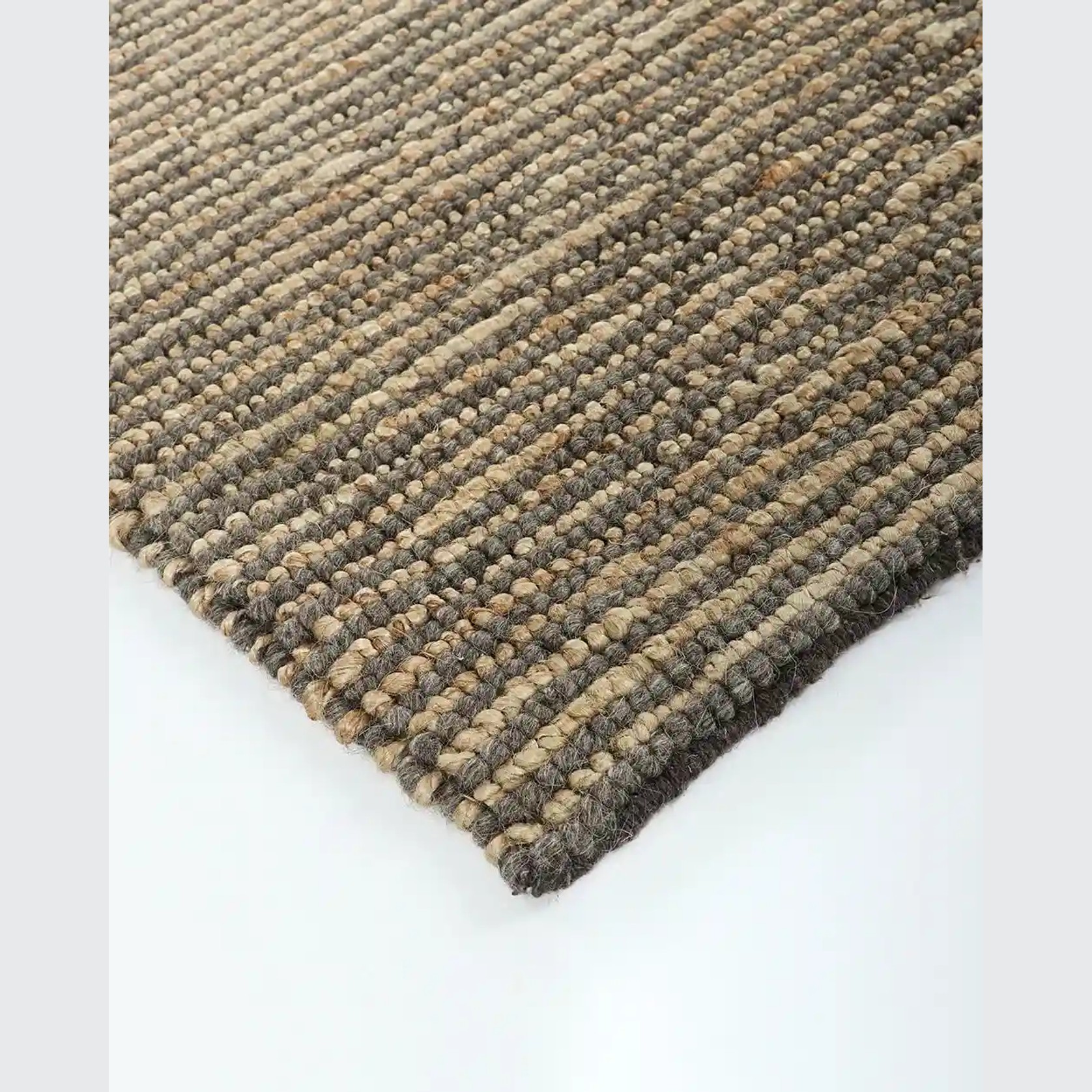 Baya Lima Floor Rug - Smoke/Natural | Jute and Wool Blend gallery detail image