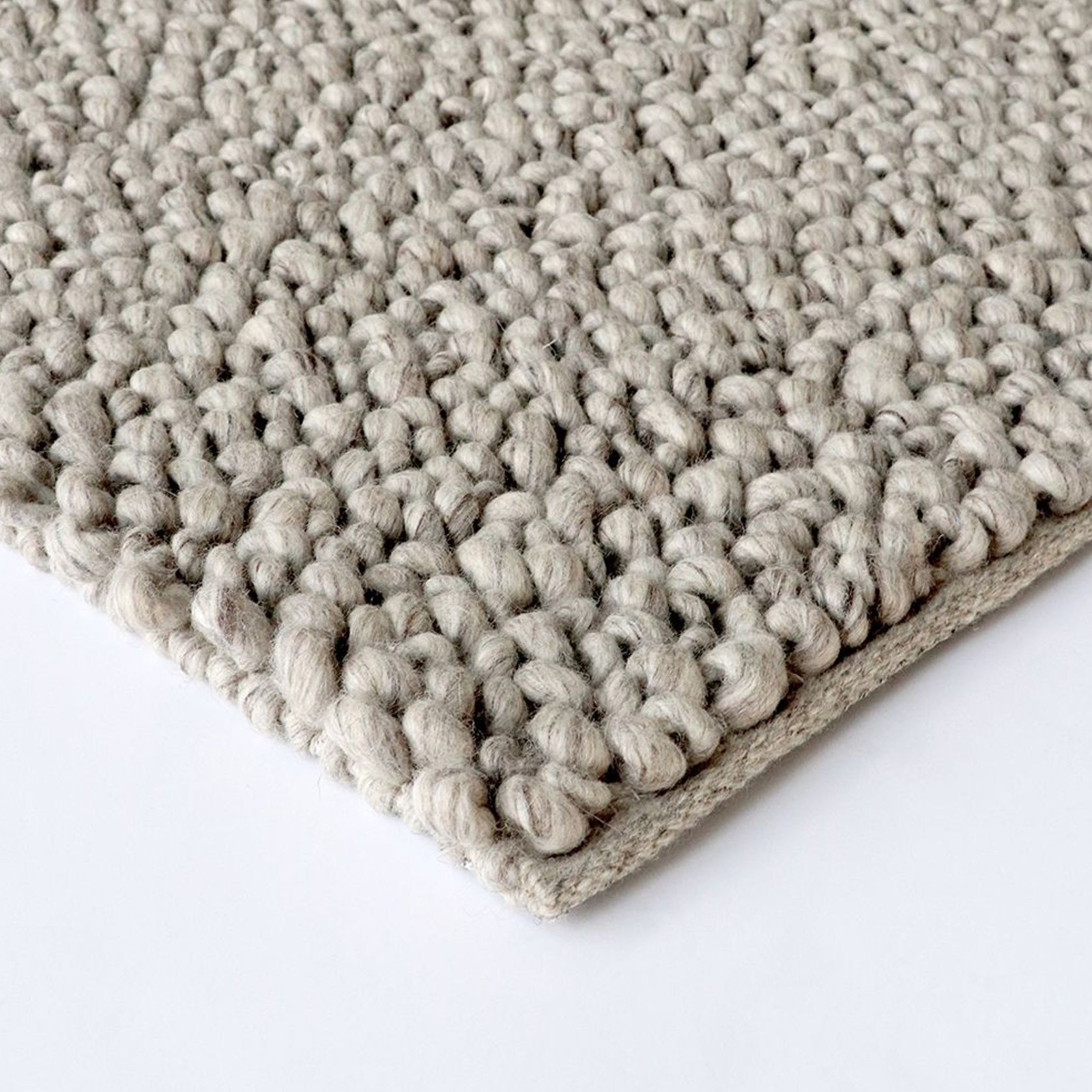 Baya MacKenzie 100% Wool Loop Pile Floor Rug - Fallow gallery detail image