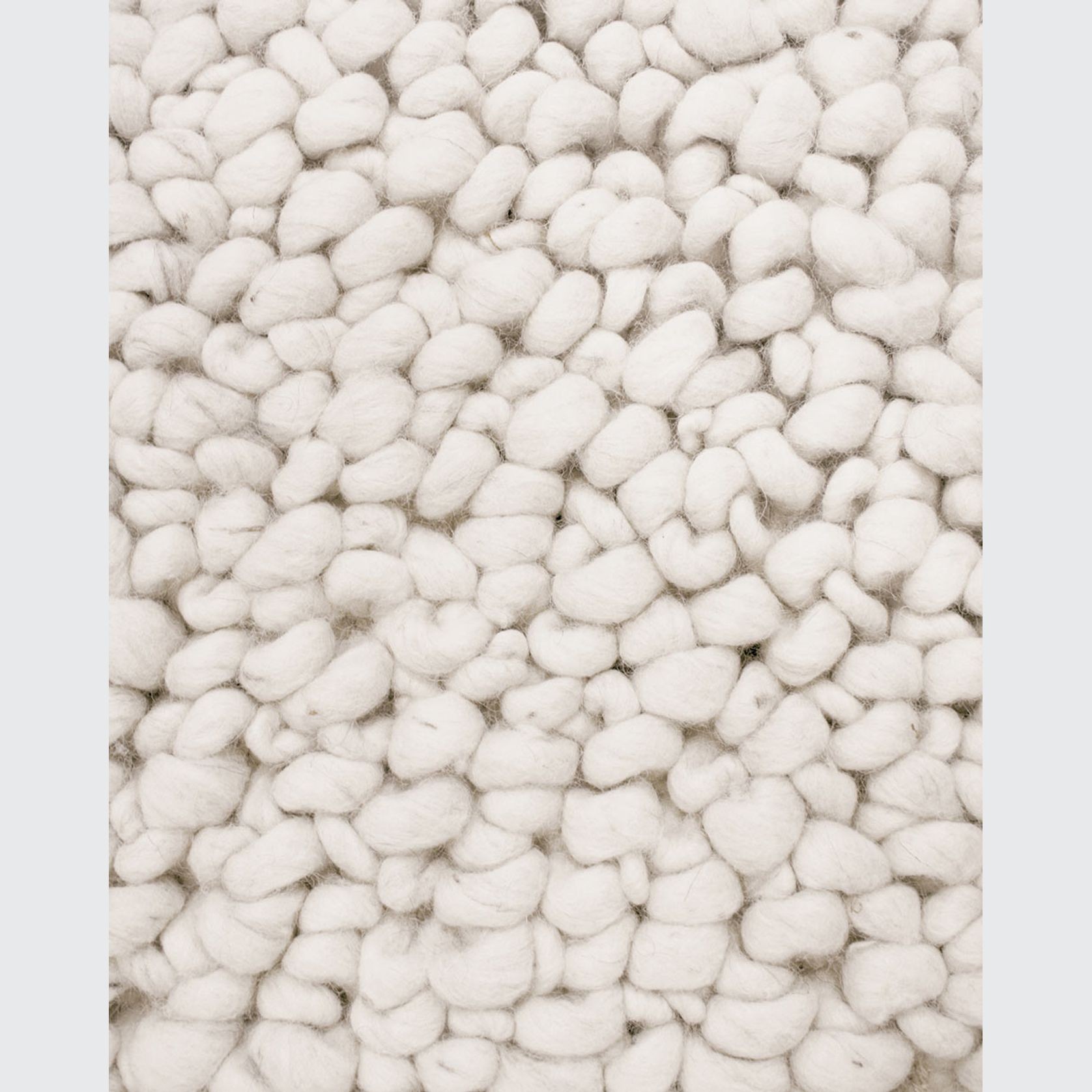Baya MacKenzie 100% Wool Loop Pile Floor Rug - White Straw gallery detail image