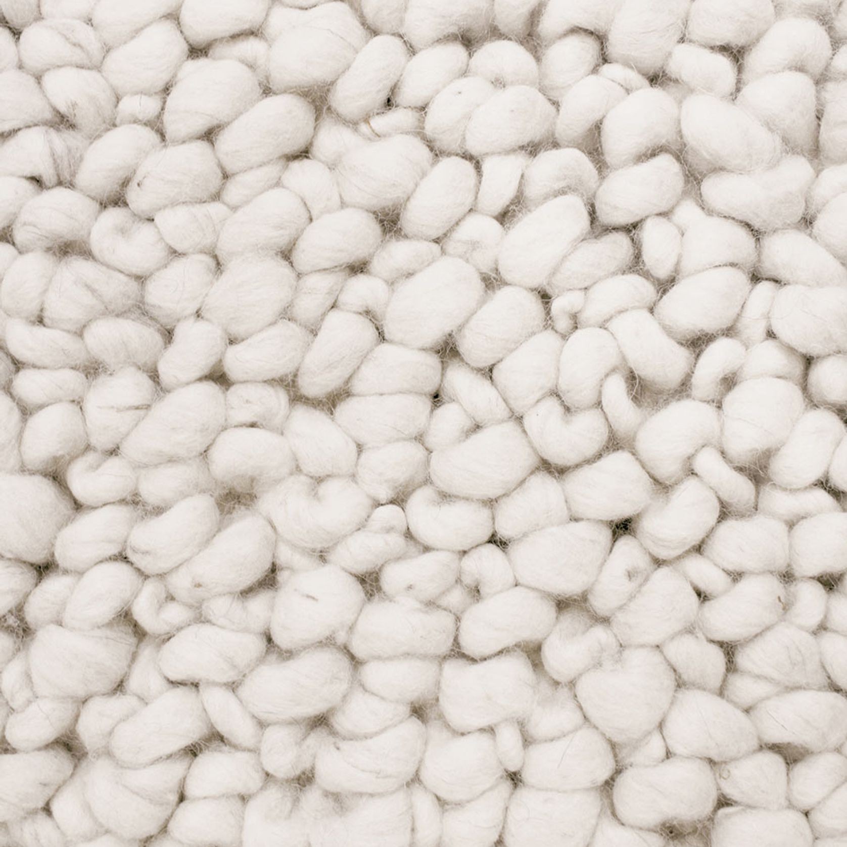 Baya MacKenzie 100% Wool Loop Pile Floor Rug - White Straw gallery detail image