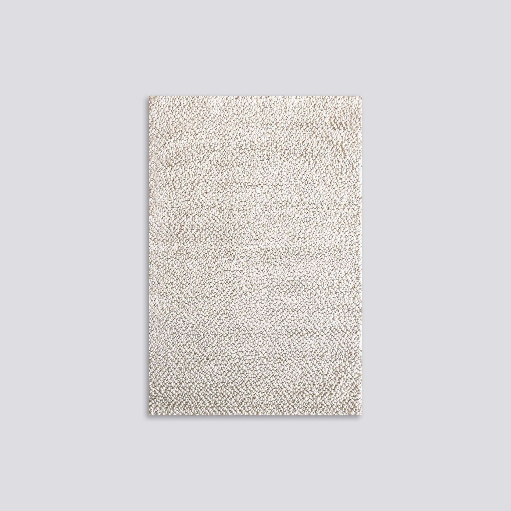Baya MacKenzie 100% Wool Loop Pile Floor Rug - White Straw gallery detail image